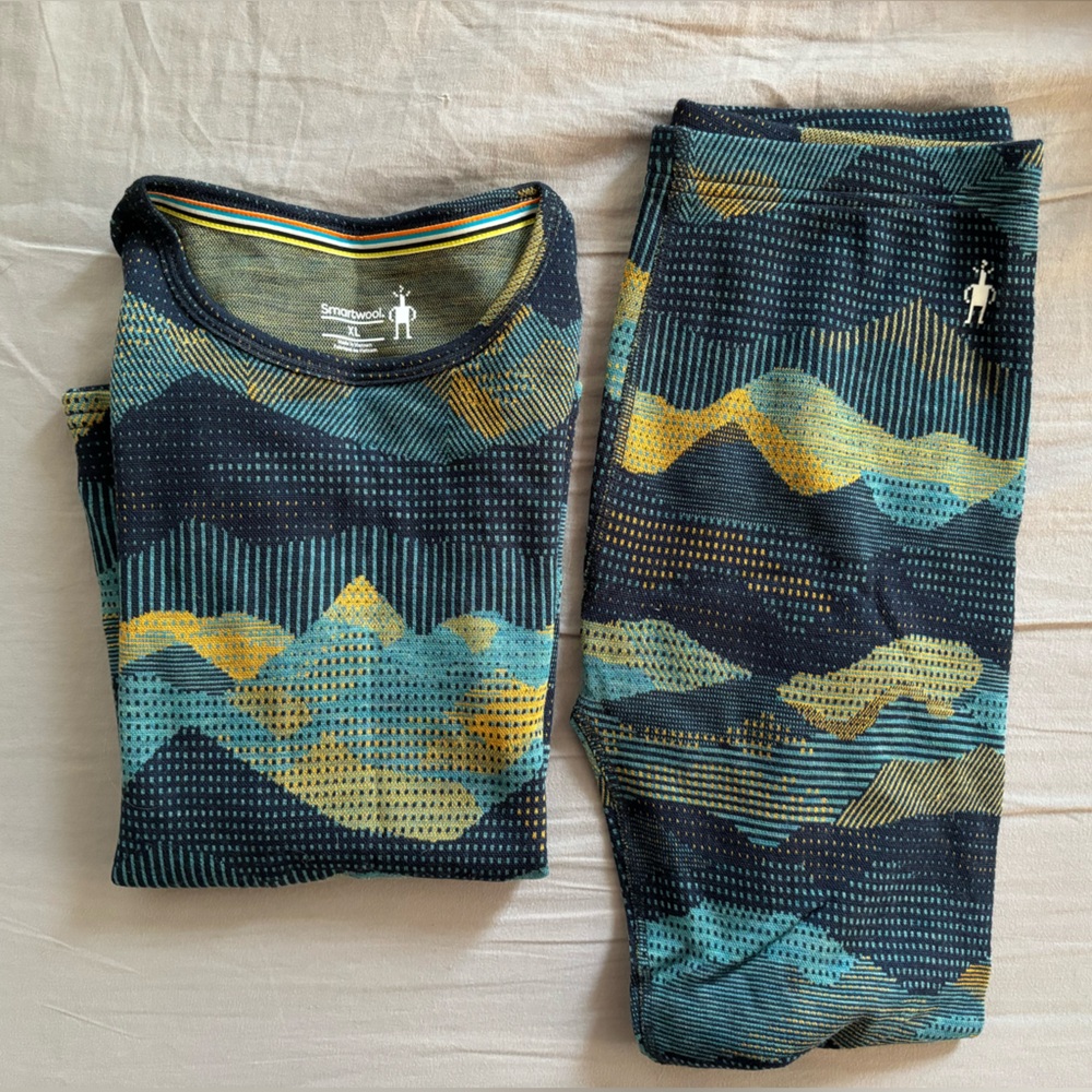 Smartwool Kids' Classic Thermal Merino Base Layer Crew and Bottom size XL